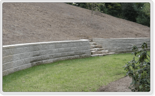 large retainer wall