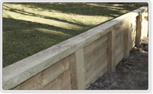 Timber Retaining wall