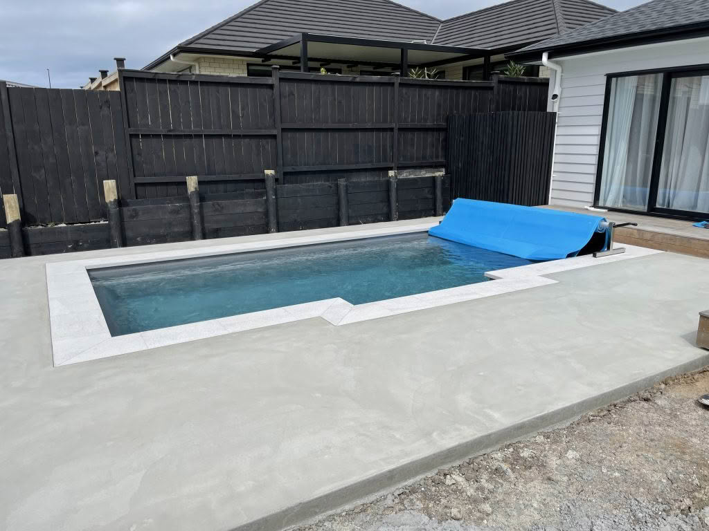 Coloured Concrete Pool Surround